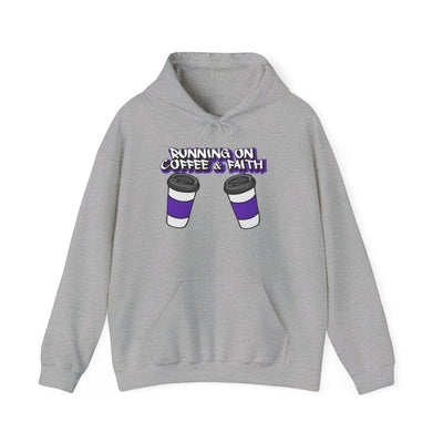 Running on Coffee & Faith Hoodie - Unisex Heavy Blend Sweatshirt