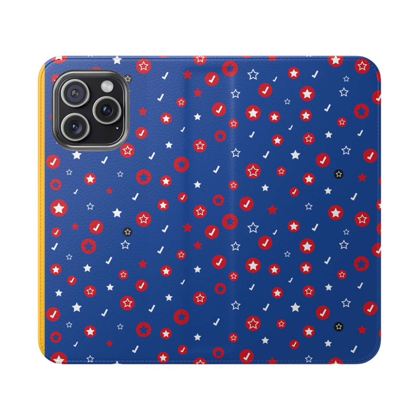 Patriotic Flip Case for Smartphones - Fun Stars and Stripes Design