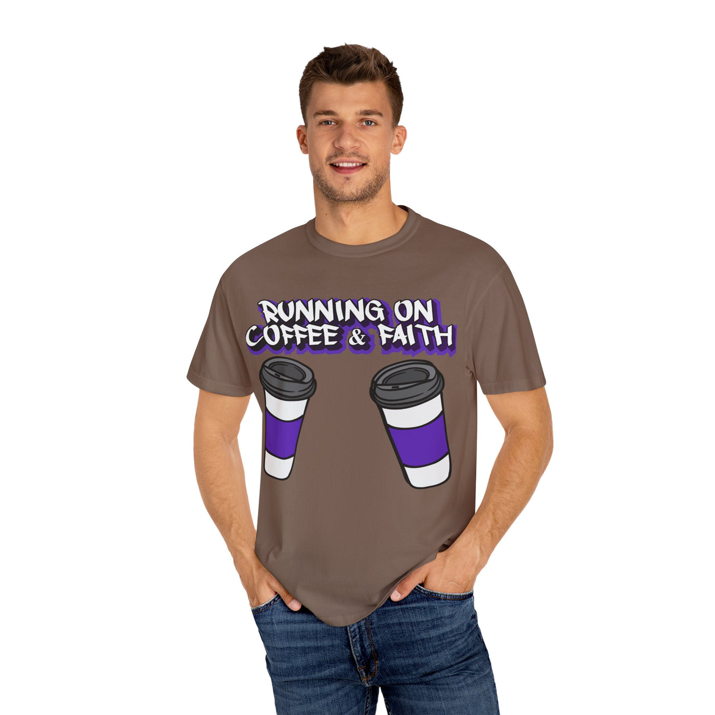 Coffee & Faith Unisex T-Shirt, Casual Wear, Gift for Coffee Lovers, Faith-Inspired Apparel, Comfortable Everyday Tee