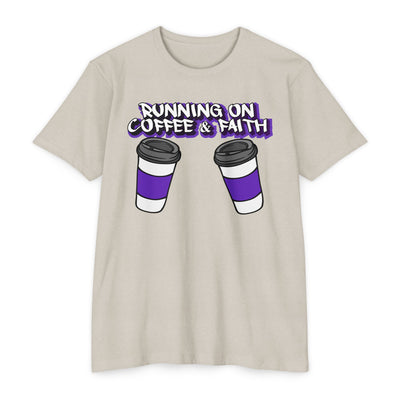 Running on Coffee & Faith Unisex T-Shirt - Casual Tee for Coffee Lovers