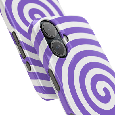 Trendy Purple Spiral Slim Phone Case - Stylish Protection for Your Device