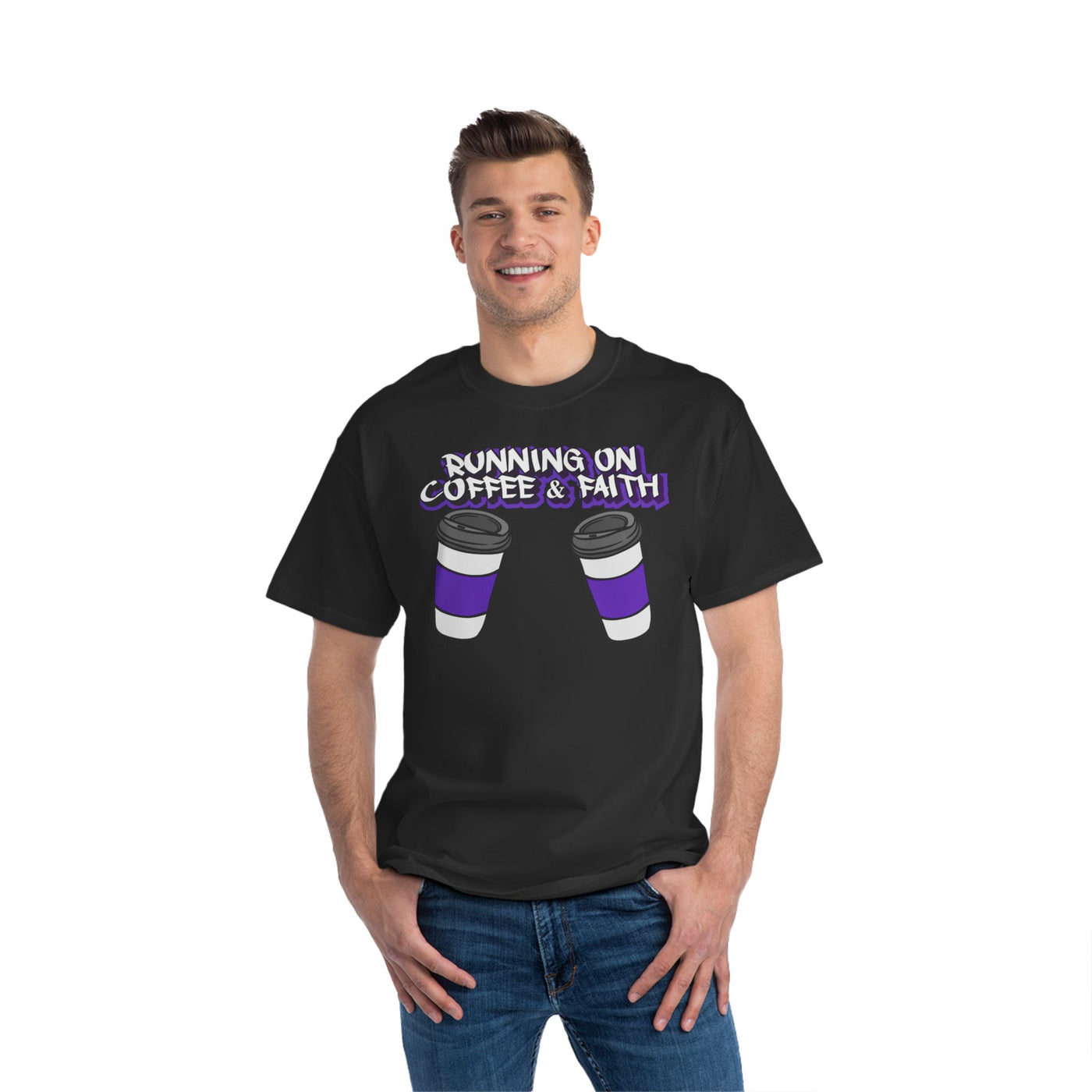 Running on Coffee & Faith Short-Sleeve T-Shirt