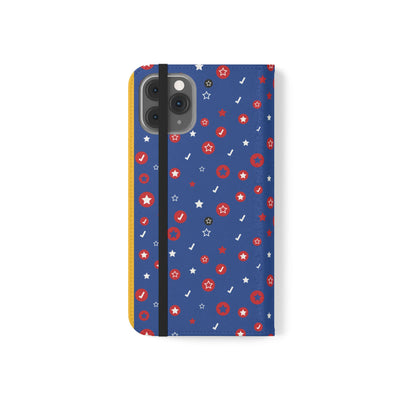 Patriotic Flip Case for Smartphones - Fun Stars and Stripes Design