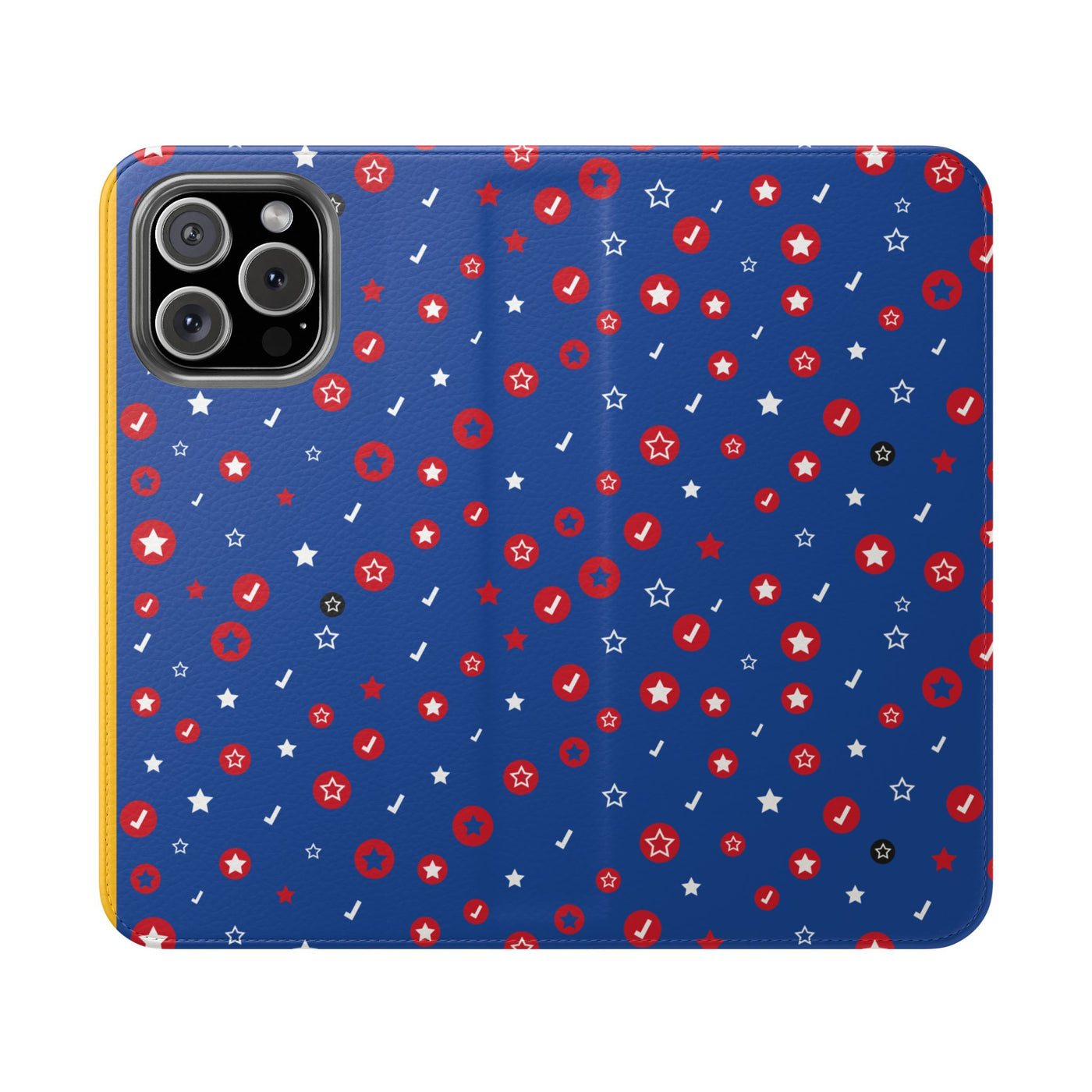 Patriotic Flip Case for Smartphones - Fun Stars and Stripes Design