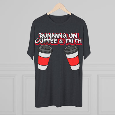 Running on Coffee & Faith Tri-Blend Crew Tee
