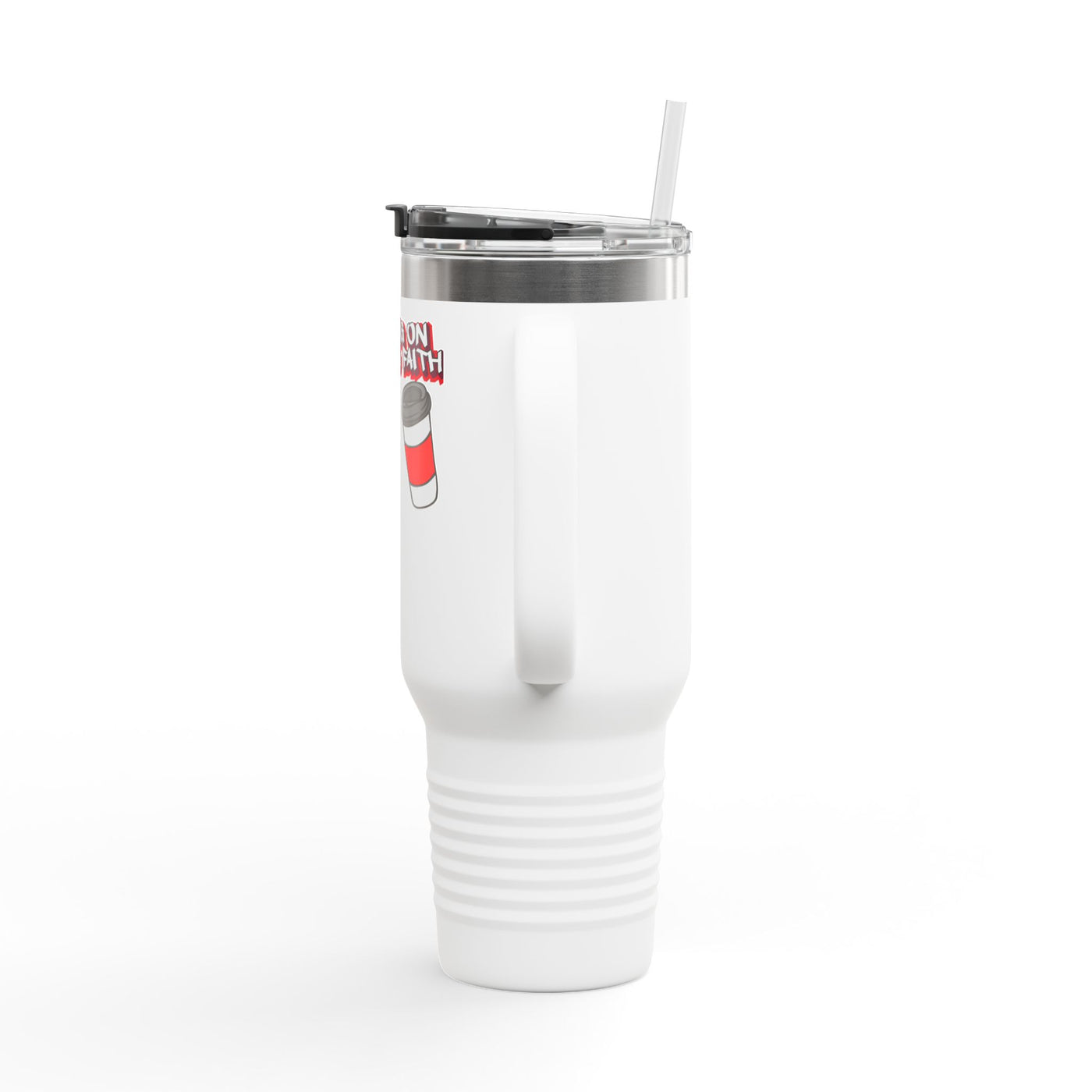 Running on Coffee & Faith Insulated Travel Mug - 40oz Coffee Lover's Companion