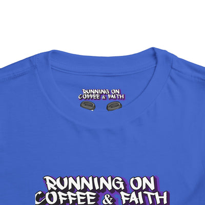 Toddler Short Sleeve Tee - Running on Coffee & Faith Design