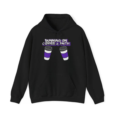 Running on Coffee & Faith Hoodie - Unisex Heavy Blend Sweatshirt