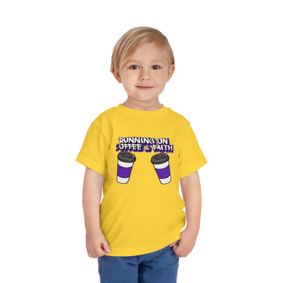 Toddler Short Sleeve Tee - Running on Coffee & Faith Design