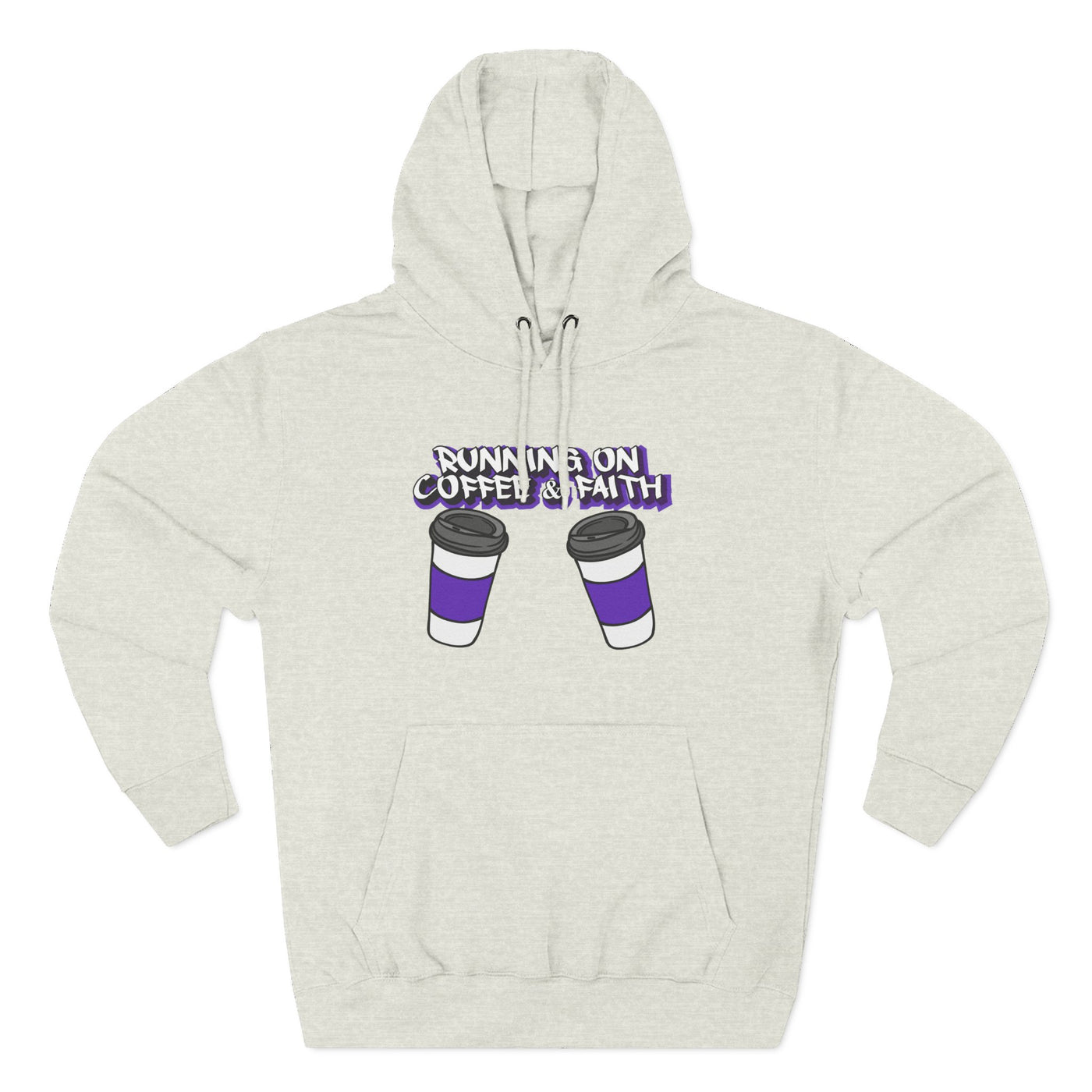 Coffee & Faith Fleece Hoodie, Cozy Sweatshirt, Gift for Coffee Lovers, Inspirational Hoodie, Casual Outfit for Fall