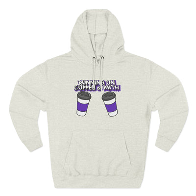 Coffee & Faith Fleece Hoodie, Cozy Sweatshirt, Gift for Coffee Lovers, Inspirational Hoodie, Casual Outfit for Fall