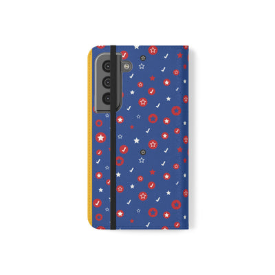 Patriotic Flip Case for Smartphones - Fun Stars and Stripes Design