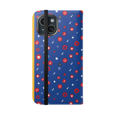 Patriotic Flip Case for Smartphones - Fun Stars and Stripes Design
