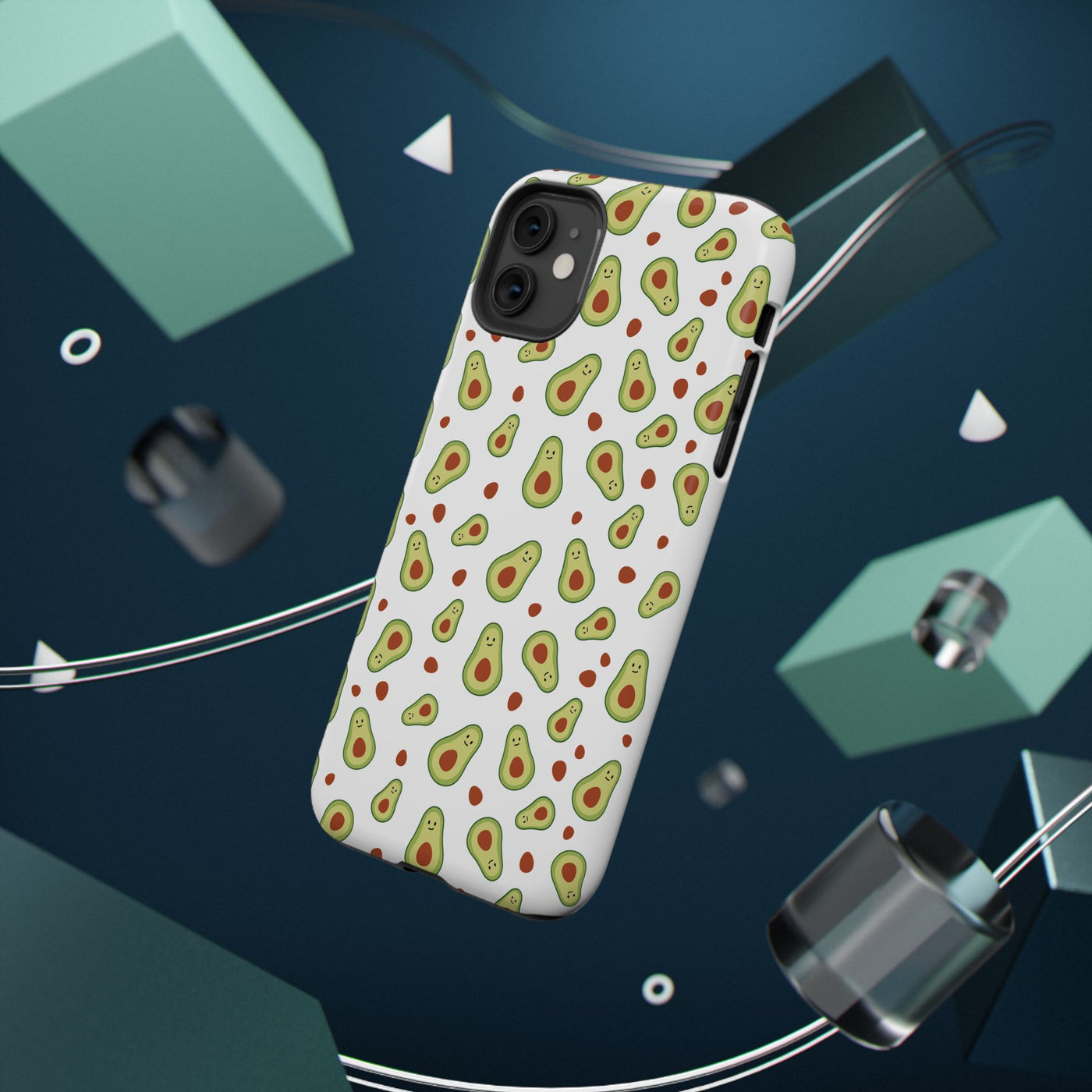 Avocado Pattern Impact-Resistant Phone Case - Fun & Functional