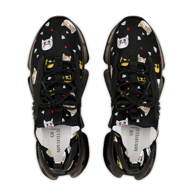 Cute Cat Print Mesh Sneakers for Cat Lovers