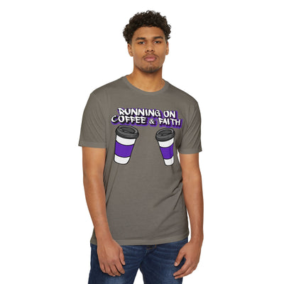 Running on Coffee & Faith Unisex T-Shirt - Casual Tee for Coffee Lovers