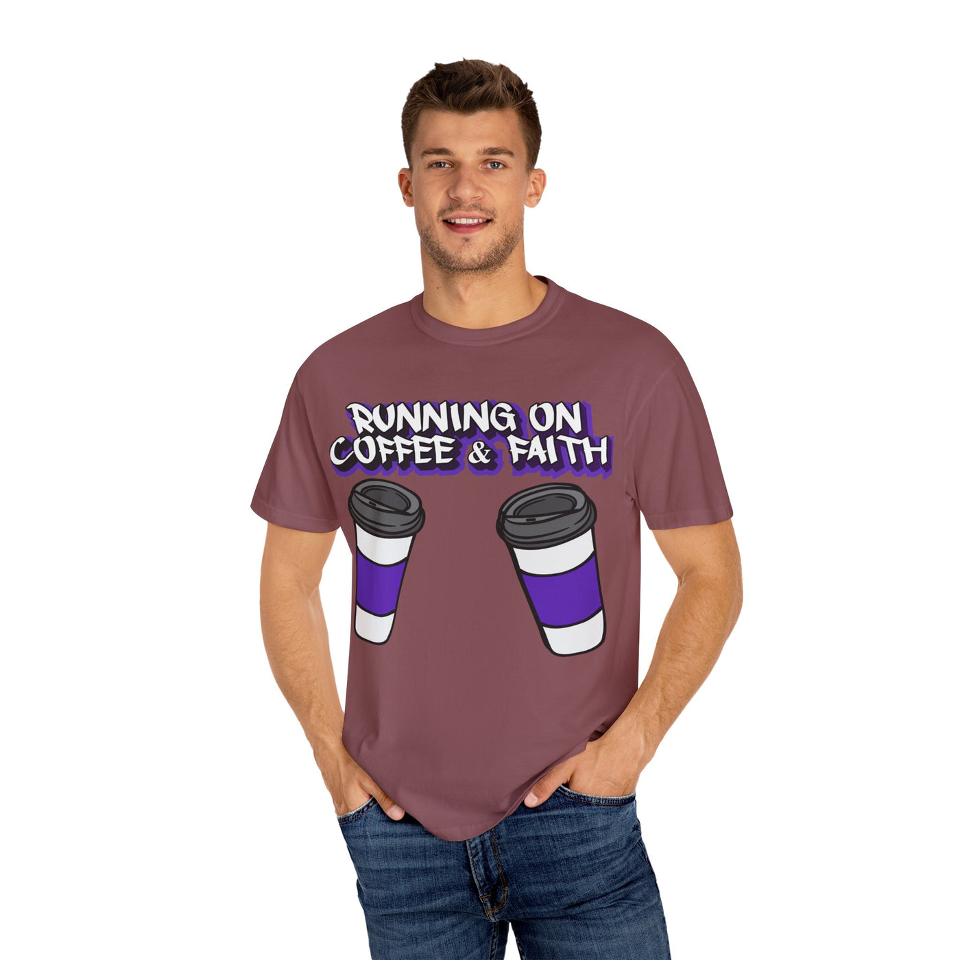 Coffee & Faith Unisex T-Shirt, Casual Wear, Gift for Coffee Lovers, Faith-Inspired Apparel, Comfortable Everyday Tee