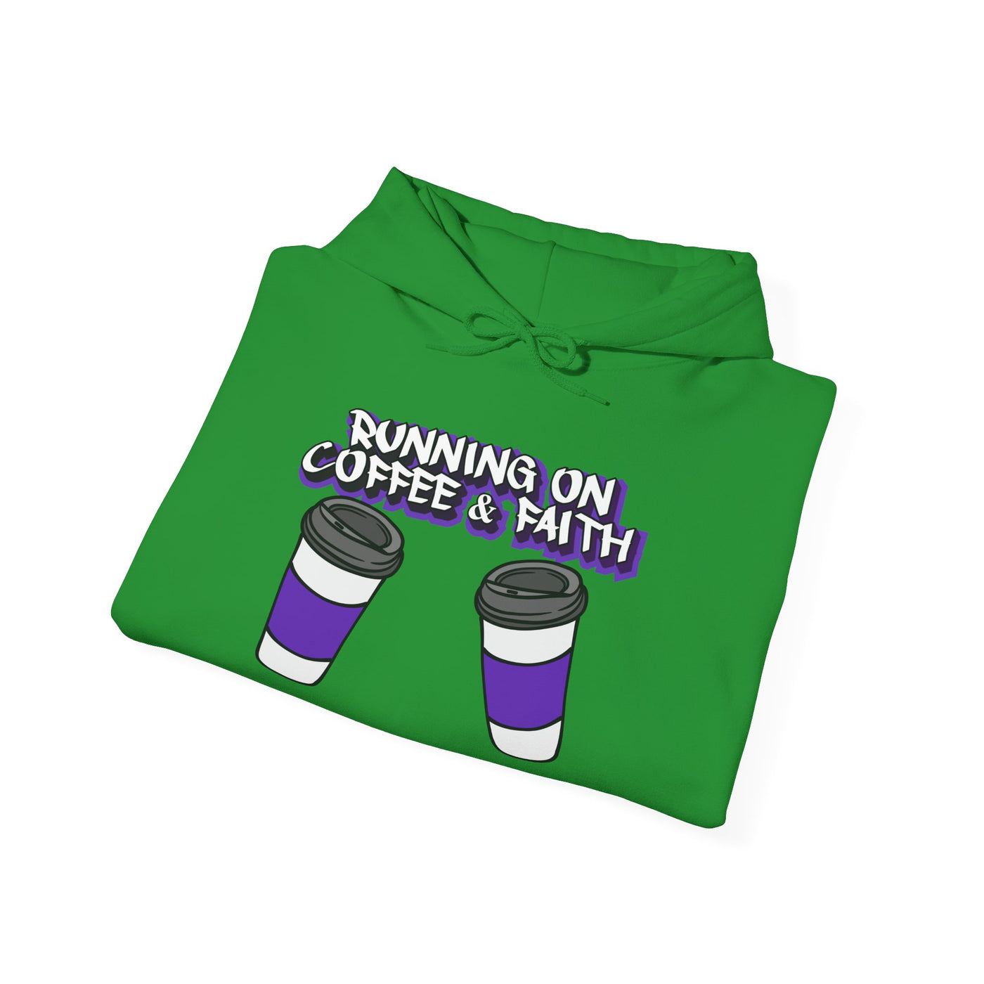 Running on Coffee & Faith Hoodie - Unisex Heavy Blend Sweatshirt