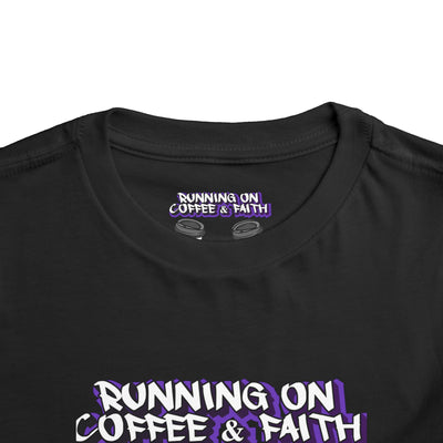 Toddler Short Sleeve Tee - Running on Coffee & Faith Design