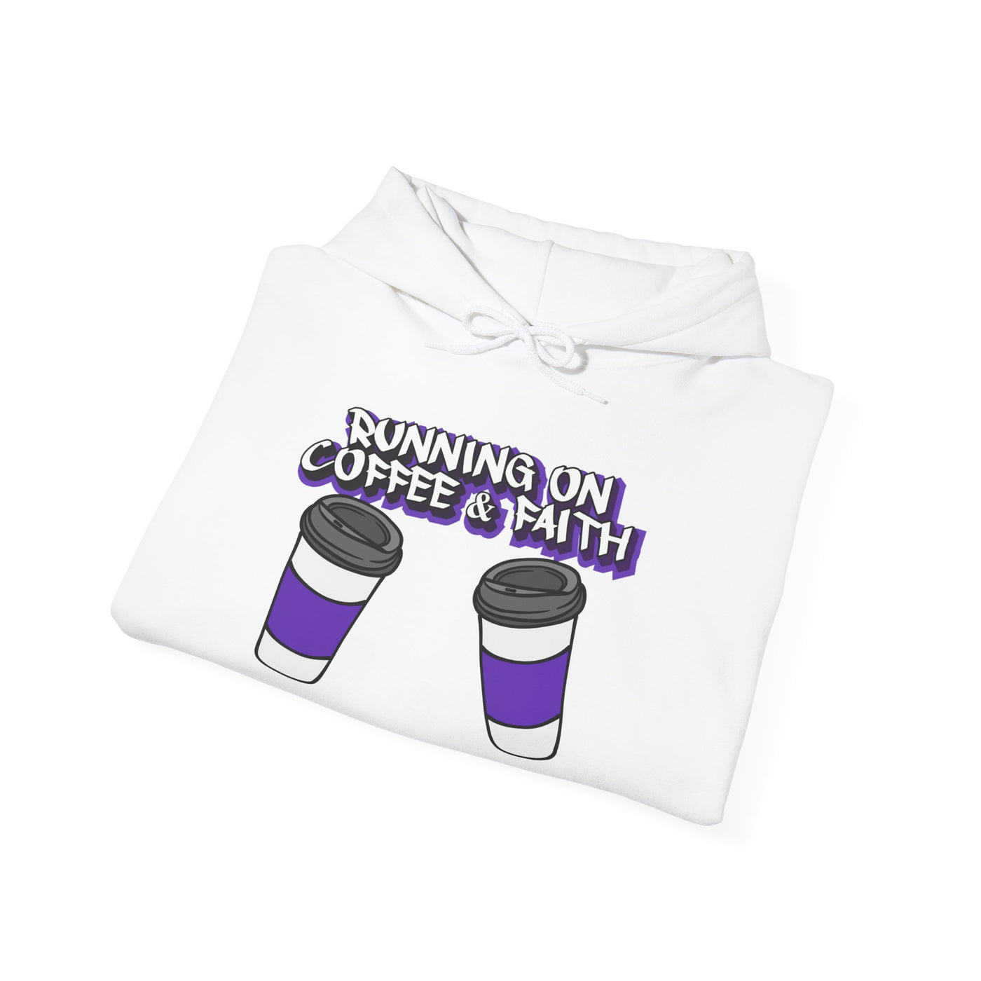Running on Coffee & Faith Hoodie - Unisex Heavy Blend Sweatshirt
