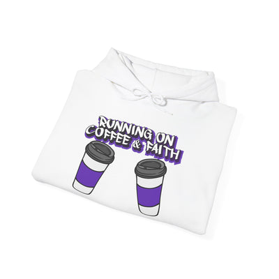 Running on Coffee & Faith Hoodie - Unisex Heavy Blend Sweatshirt
