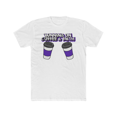 Running on Coffee & Faith Unisex Cotton Crew Tee