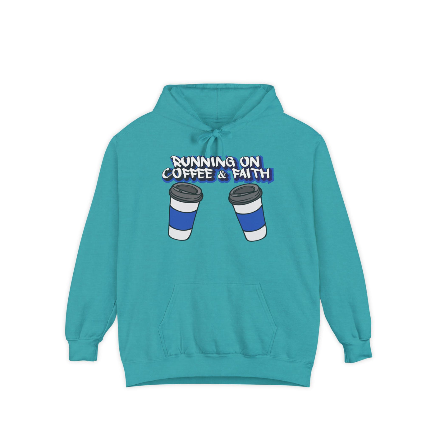 Running on Coffee & Faith Unisex Hoodie - Cozy Spiritual Apparel