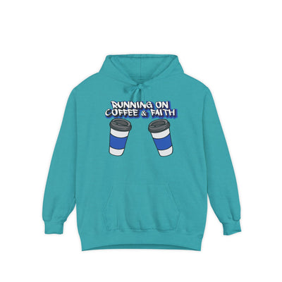 Running on Coffee & Faith Unisex Hoodie - Cozy Spiritual Apparel