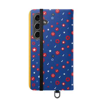 Patriotic Flip Case for Smartphones - Fun Stars and Stripes Design