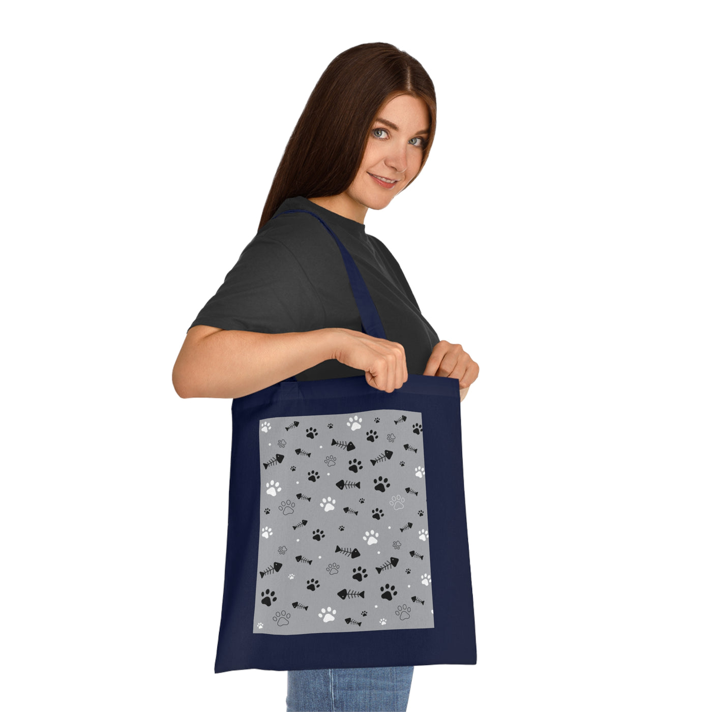 Cute Pet Themed Cotton Tote Bag - Perfect for Animal Lovers