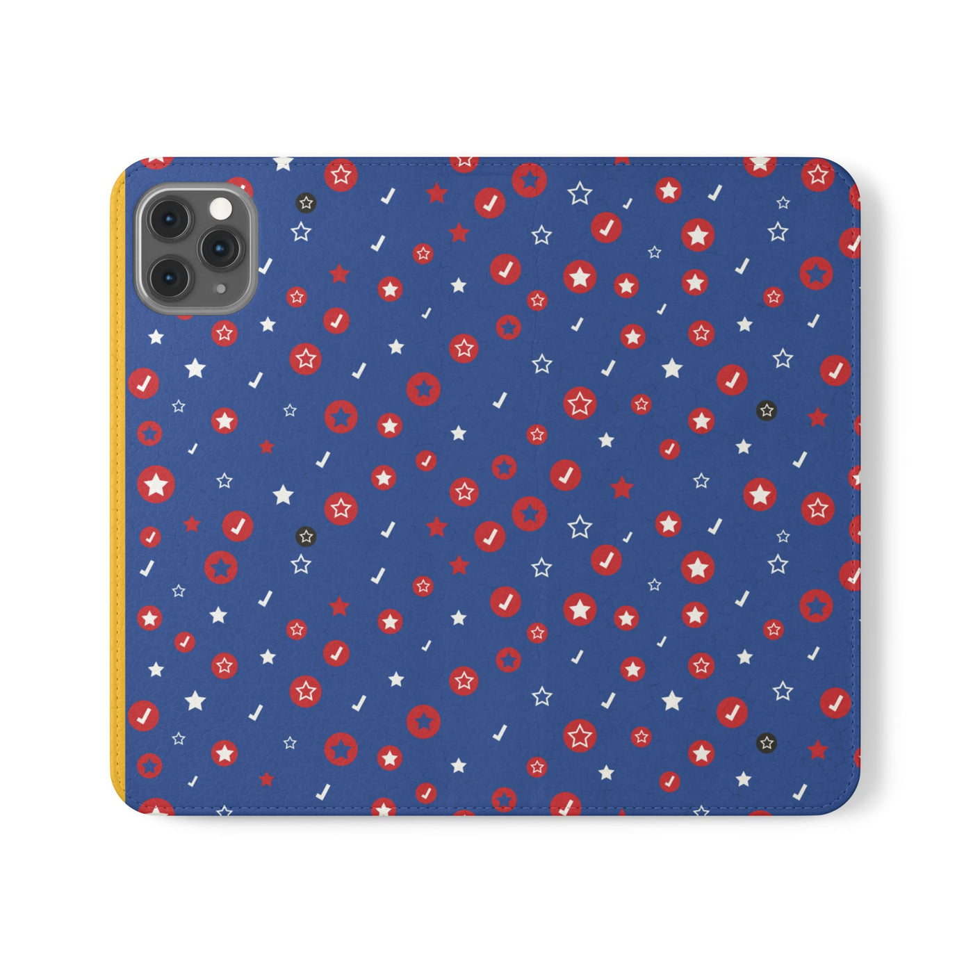 Patriotic Flip Case for Smartphones - Fun Stars and Stripes Design