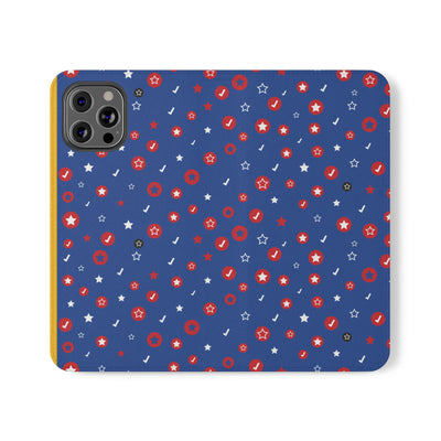 Patriotic Flip Case for Smartphones - Fun Stars and Stripes Design