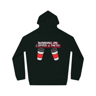 Running on Coffee & Faith Unisex Hoodie | Cozy Motivational Sweatshirt for Coffee Lovers, Perfect Gift for Birthdays, Holidays, Workwear
