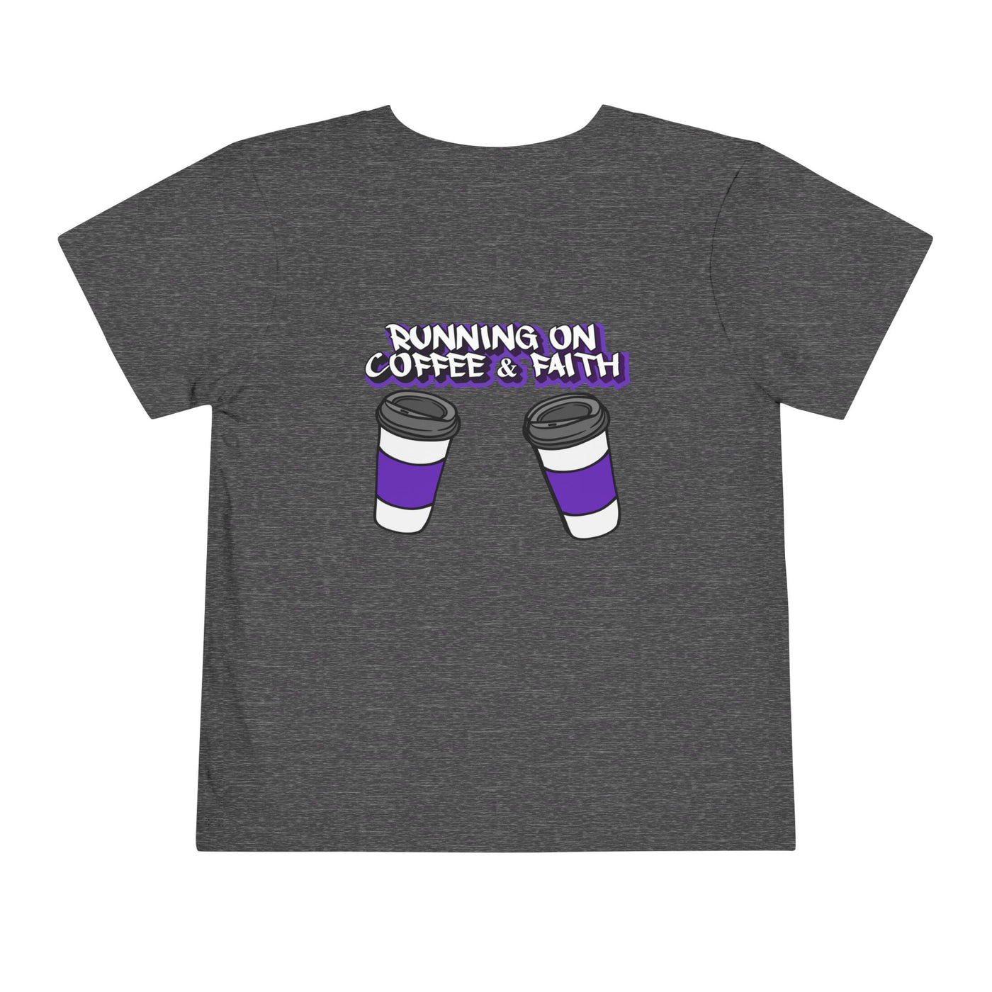 Toddler Short Sleeve Tee - Running on Coffee & Faith Design