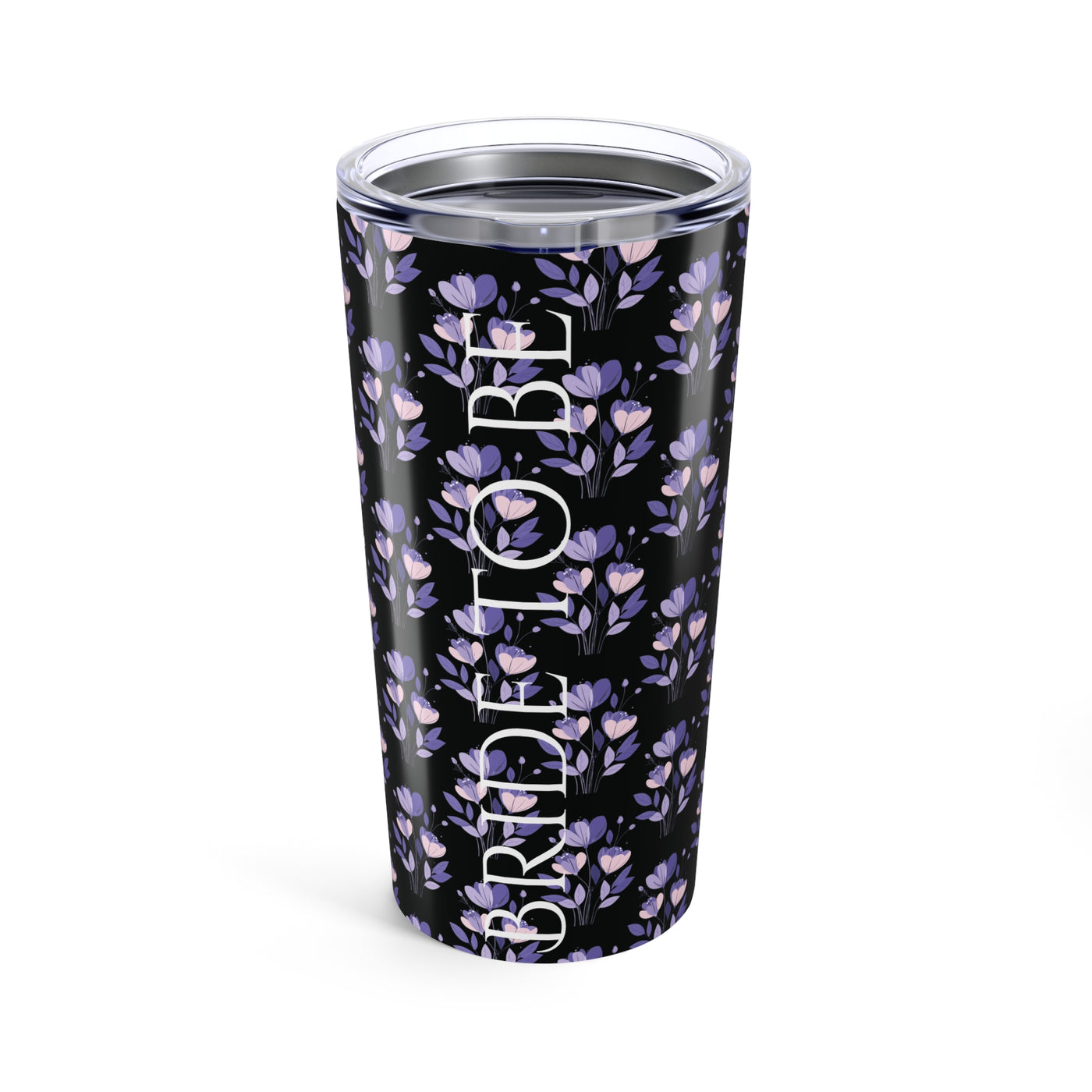 Tumbler 20oz Purple Flower Wedding Bride to Be