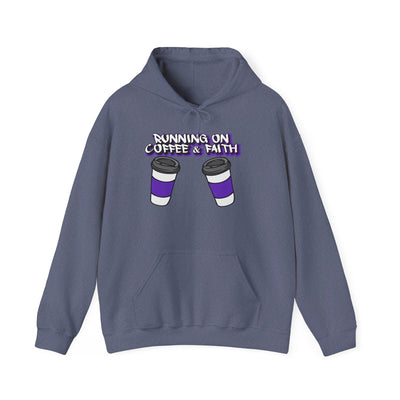 Running on Coffee & Faith Hoodie - Unisex Heavy Blend Sweatshirt