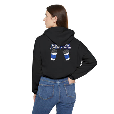 Running on Coffee & Faith Women's Hoodie - Cozy Cinched Bottom Sweatshirt
