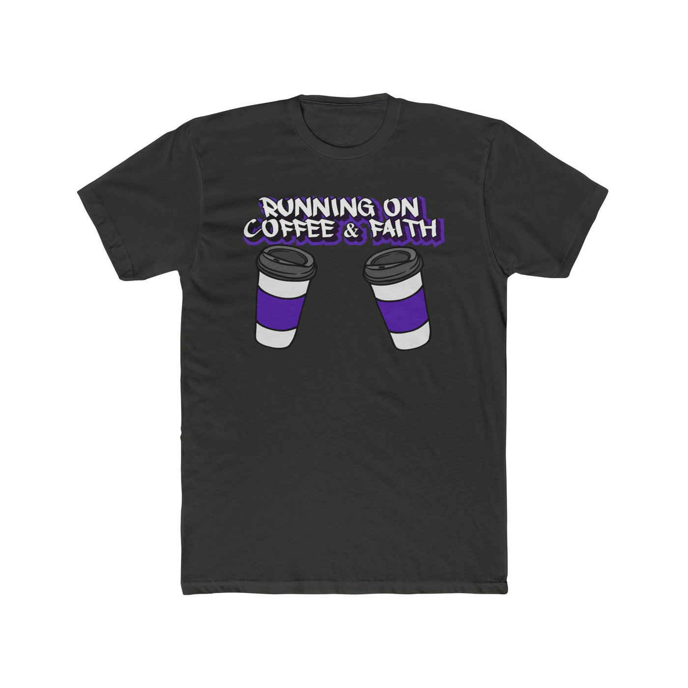 Running on Coffee & Faith Unisex Cotton Crew Tee
