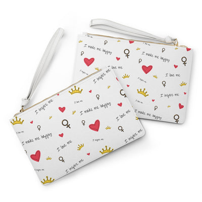Inspirational Clutch Bag, Empowerment Gift, Self-Love Accessory, Feminine Wallet, Chic Pouch for Women