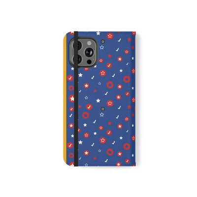 Patriotic Flip Case for Smartphones - Fun Stars and Stripes Design