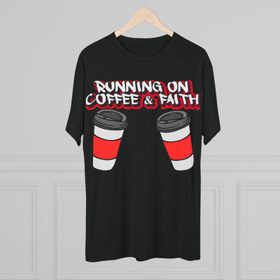 Running on Coffee & Faith Tri-Blend Crew Tee