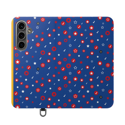 Patriotic Flip Case for Smartphones - Fun Stars and Stripes Design