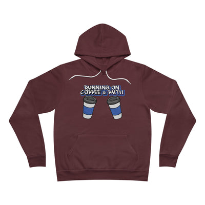 Running on Coffee & Faith Unisex Pullover Hoodie - Cozy and Inspirational