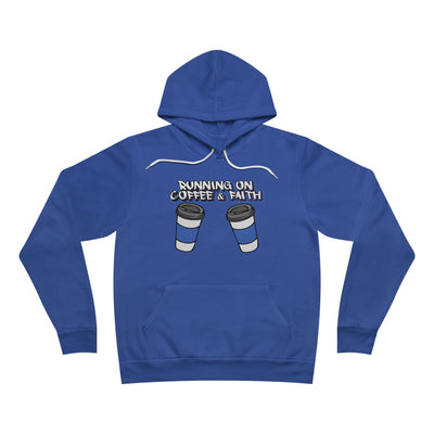 Running on Coffee & Faith Unisex Pullover Hoodie - Cozy and Inspirational