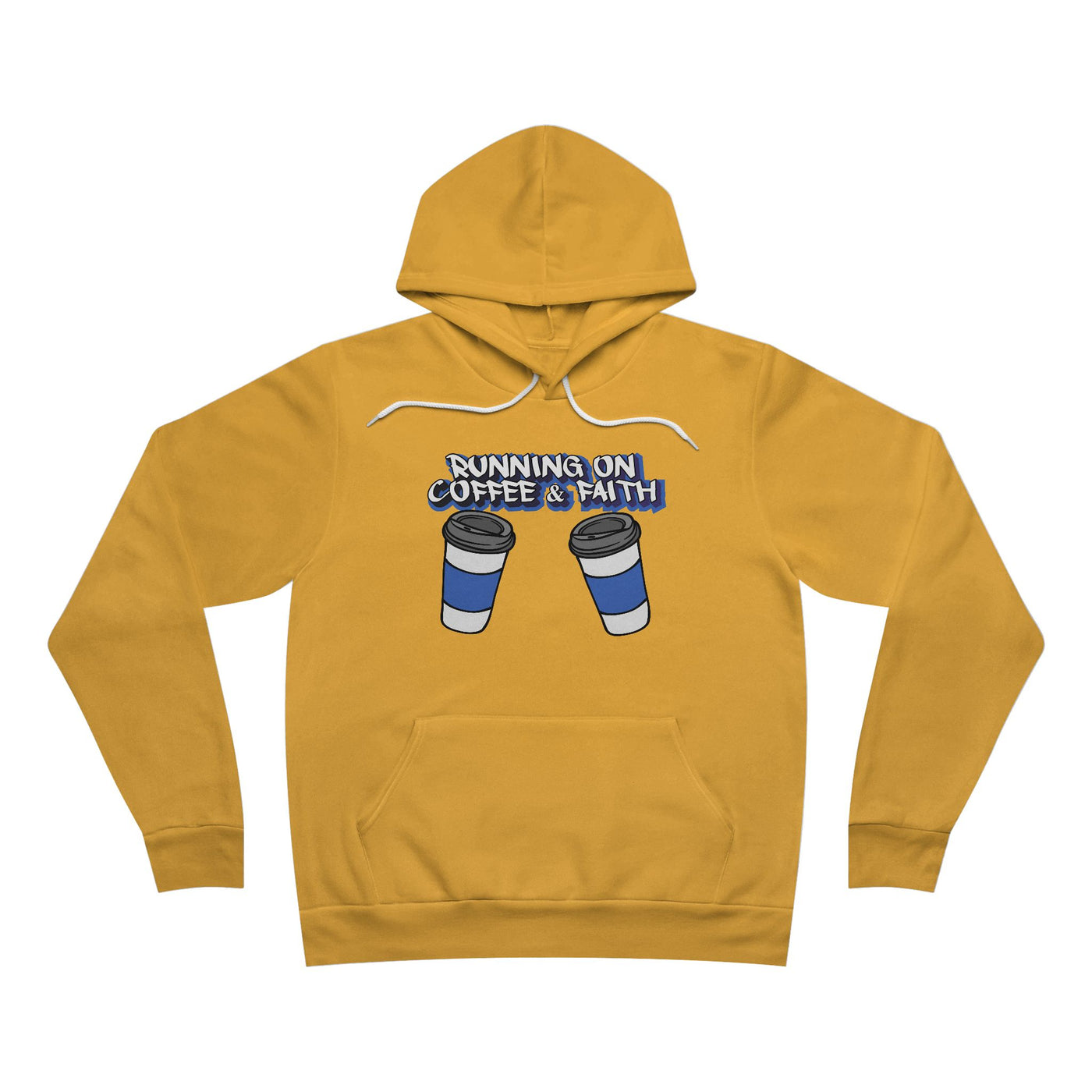 Running on Coffee & Faith Unisex Pullover Hoodie - Cozy and Inspirational