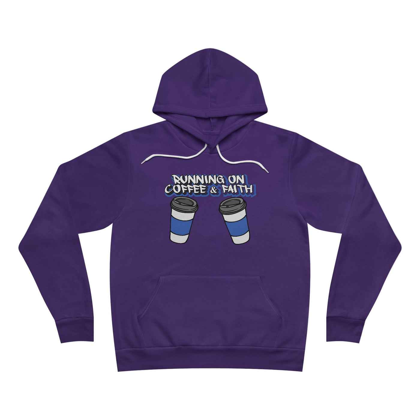 Running on Coffee & Faith Unisex Pullover Hoodie - Cozy and Inspirational