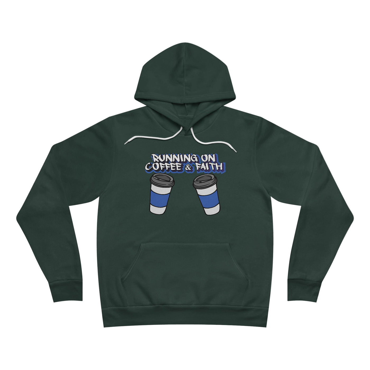 Running on Coffee & Faith Unisex Pullover Hoodie - Cozy and Inspirational
