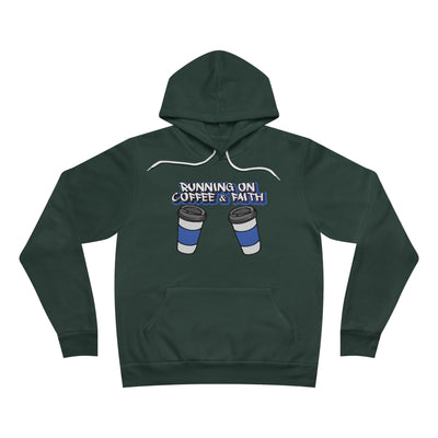 Running on Coffee & Faith Unisex Pullover Hoodie - Cozy and Inspirational