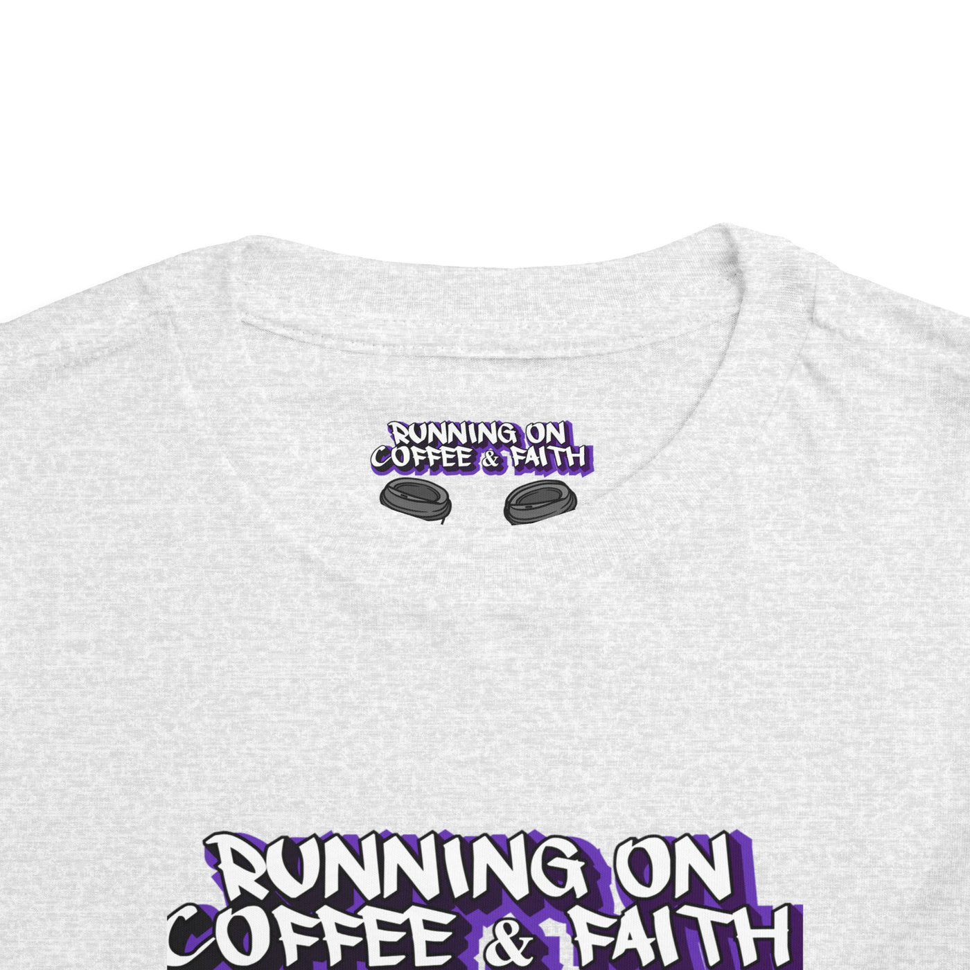 Toddler Short Sleeve Tee - Running on Coffee & Faith Design