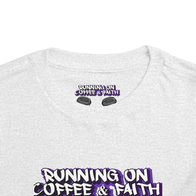 Toddler Short Sleeve Tee - Running on Coffee & Faith Design